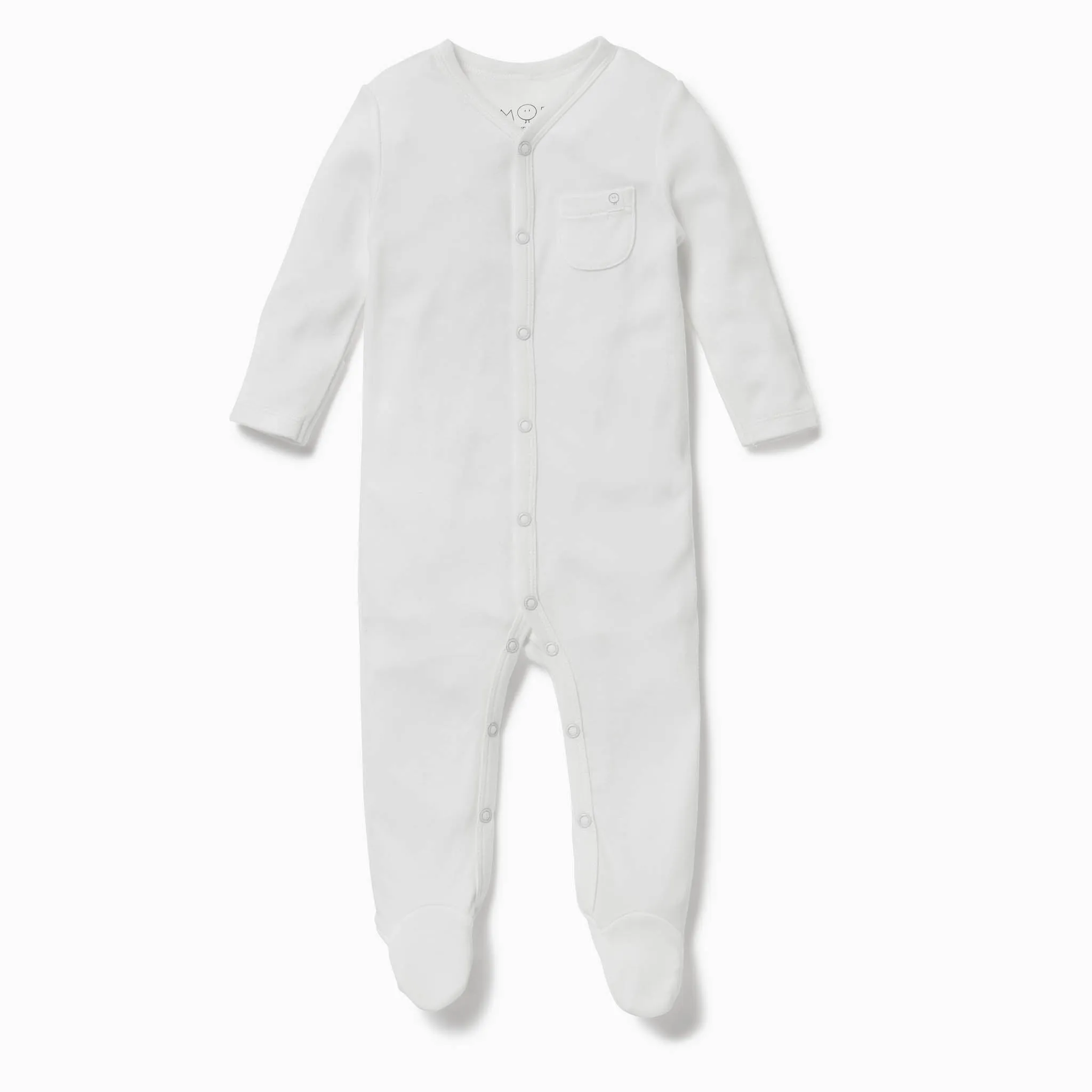 White Front Opening Sleepsuit