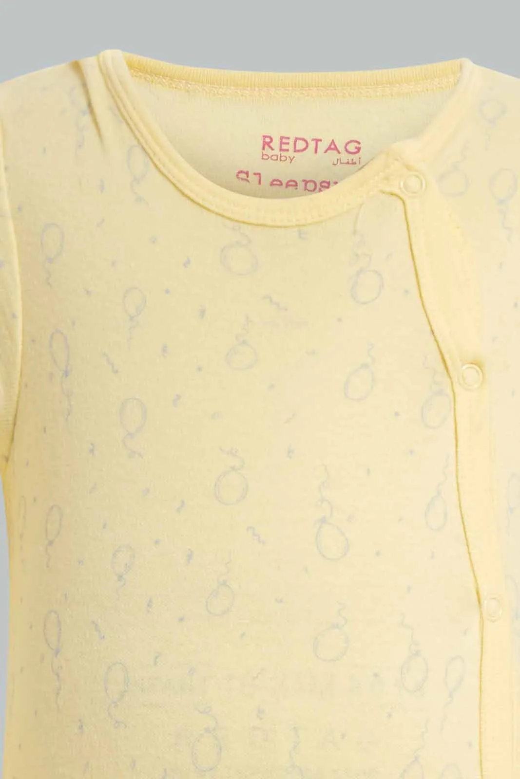 Yellow And Pink Sleepsuit Set For Babies (Pack of 2)
