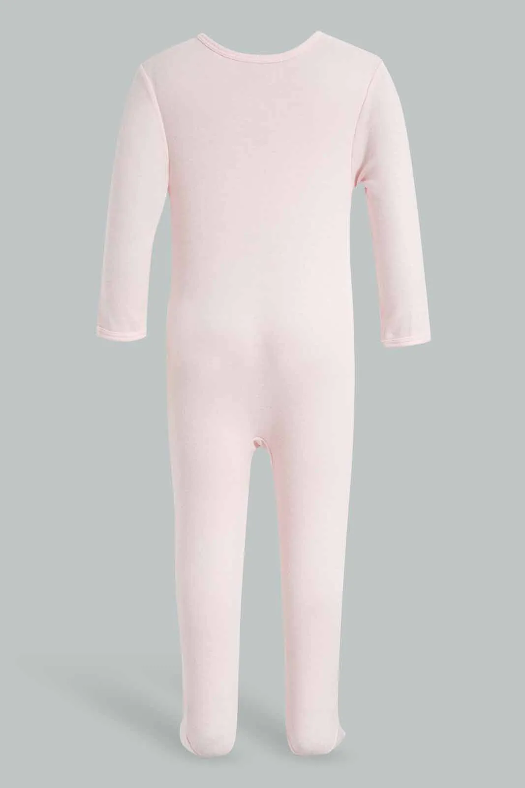 Yellow And Pink Sleepsuit Set For Babies (Pack of 2)